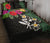 Kanaka Maoli (Hawaiian) Quilt Bed Set - Hibiscus Turtle Tattoo Black - Polynesian Pride