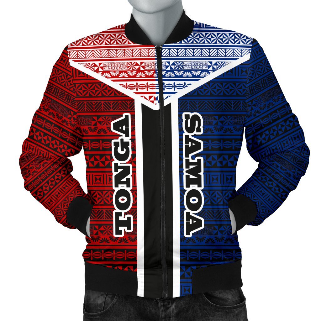 TokoUso Men's Bomber Jacket Black - Polynesian Pride
