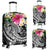 Fiji Polynesian Luggage Covers - Summer Plumeria (Black) - Polynesian Pride