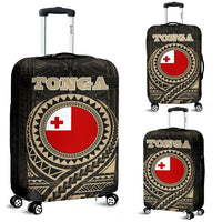 Tonga Polynesian Luggage Cover A7 Black - Polynesian Pride