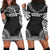 American Samoa Women's Hoodie Dress - Polynesian Black Chief Black - Polynesian Pride