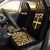 Fiji Tapa Custom Personalised Car Seat Covers - Fiji Flag Polynesian Tattoo Fog Gold Universal Fit Blue - Polynesian Pride