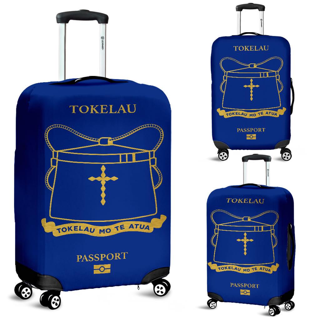 Tokelau Passport Luggage Cover Blue - Polynesian Pride