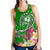 Guam Women's Racerback Tank - Turtle Plumeria (Green) - Polynesian Pride