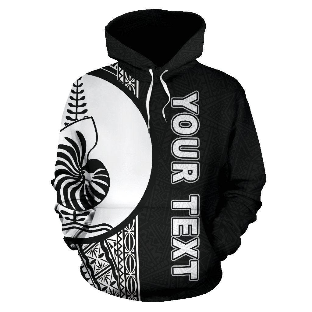 New Caledonia Polynesian Custom Hoodie Black Line - Polynesian Pride
