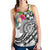 Tonga Polynesian Women's Racerback Tank - Summer Plumeria (White) - Polynesian Pride