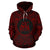 Norfolk Island ll Over Hoodie Norfolk Island Coat of rms Polynesian Red Black Unisex Red - Polynesian Pride