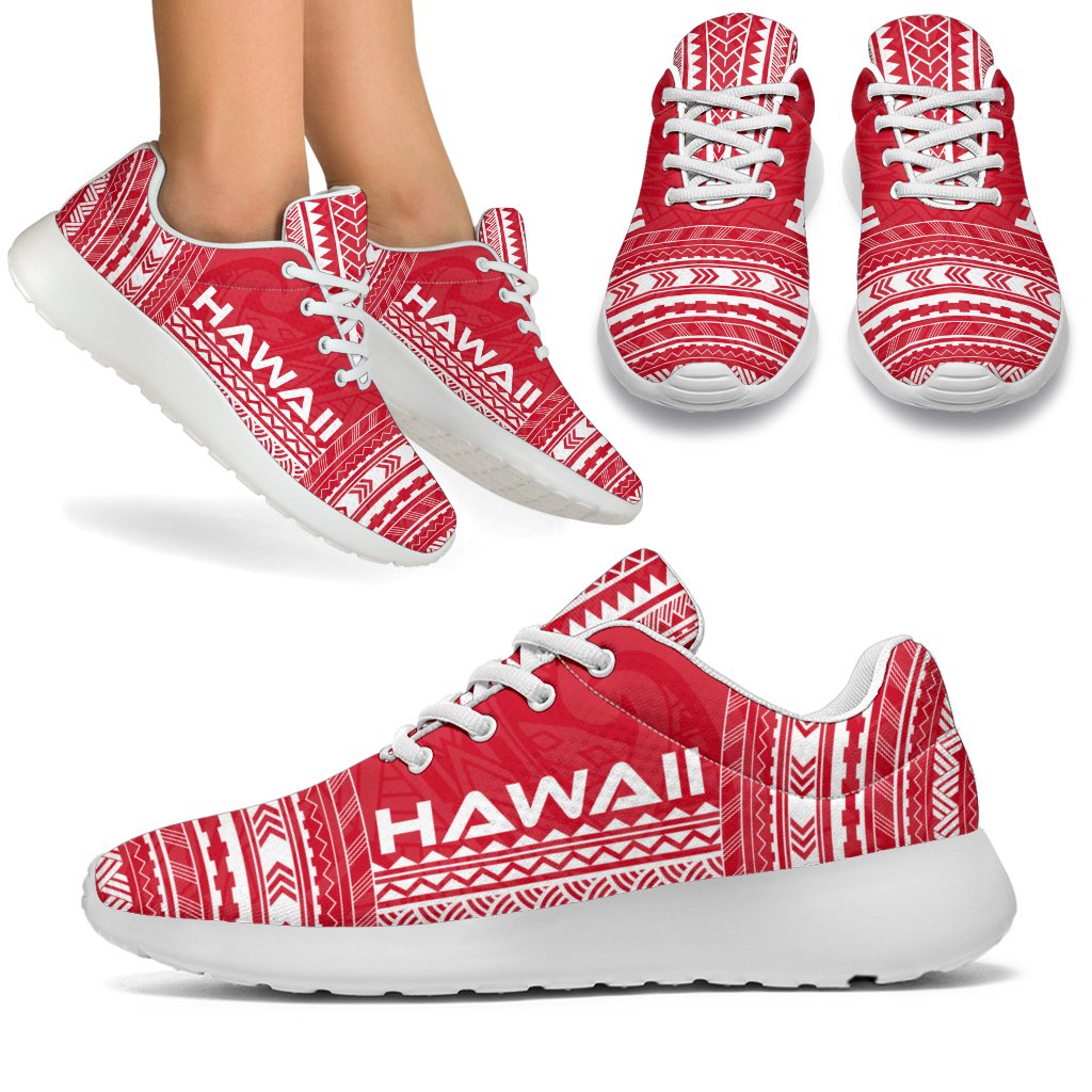 Hawaii Sporty Sneakers - Polynesian Chief Flag Version White - Polynesian Pride