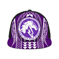 Hawaii - Pearl City High Trucker Hat - AH Trucker Hat Universal Fit Purple - Polynesian Pride