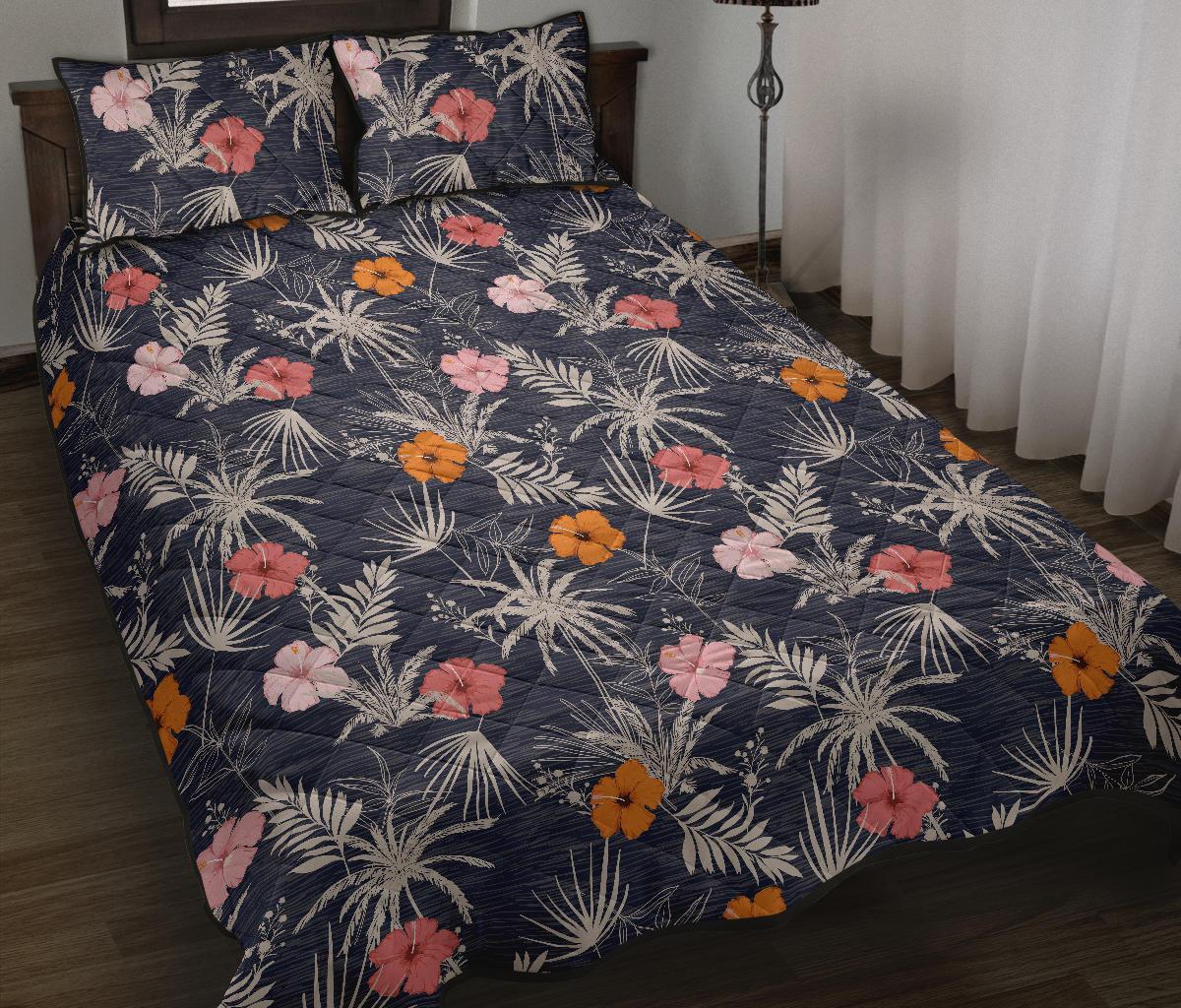 Tropical Grey Quilt Bed Set - Polynesian Pride