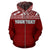 Niue Polynesian Custom Zip up Hoodie Horizontal Red - Polynesian Pride