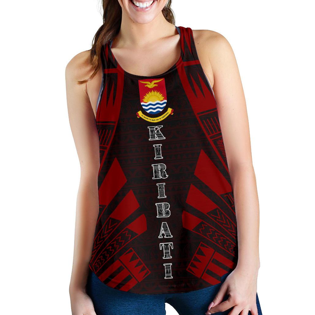 Kiribati Women Racerback Tank - Polynesian Tattoo Red Red - Polynesian Pride