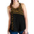 Turtle Personalised Women's Racerback Tank - Polynesian Gold Curve Style Black - Polynesian Pride