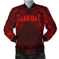 Samoa Men's Bomber Jacket - Red Spirit Red - Polynesian Pride
