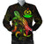 Vanuatu Polynesian Men's Bomber Jacket - Turtle With Blooming Hibiscus Reggae Reggae - Polynesian Pride