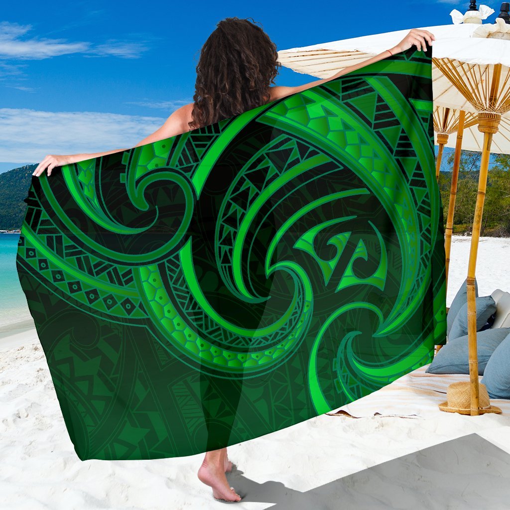 New Zealand Maori Mangopare Sarong Polynesian - Green Sarong One Size Green - Polynesian Pride