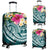 Guam Polynesian Luggage Covers - Summer Plumeria (Turquoise) - Polynesian Pride