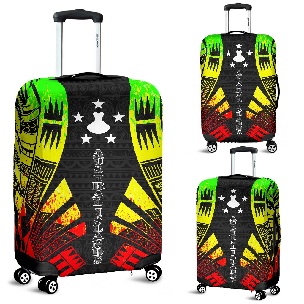 Austral Islands Luggage Cover - Polynesian Tattoo Reggae Reggae - Polynesian Pride