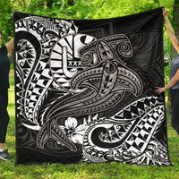 Tahiti Premium Quilt - White Shark Polynesian Tattoo - Polynesian Pride