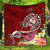 Guam Premium Quilt - Turtle Plumeria (Red) Red - Polynesian Pride