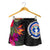 Northern Mariana Islands Women's Shorts - Saipan Hibiscus Polynesian Pattern - Polynesian Pride