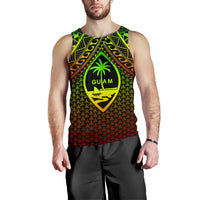 Polynesian Guam Personalised Men's Tank Top - Reggae Vintage Polynesian Patterns - Polynesian Pride