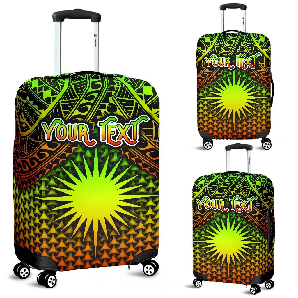 Polynesian Marshall Islands Personalised Luggage Covers - Reggae Vintage Polynesian Patterns - Polynesian Pride