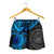 American Samoa Polynesian Shorts (Women) - Blue Turtle - Polynesian Pride