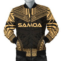Samoa Polynesian Chief Men's Bomber Jacket - Gold Version Gold - Polynesian Pride