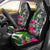 Chuuk Custom Personalised Car Seat Covers White - Turtle Plumeria Banana Leaf Universal Fit White - Polynesian Pride