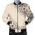 Chuuk Men's Bomber Jacket - The Beige Hibiscus - Polynesian Pride