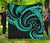 New Zealand Maori Mangopare Premium Quilt Polynesian - Turquoise Turquoise - Polynesian Pride