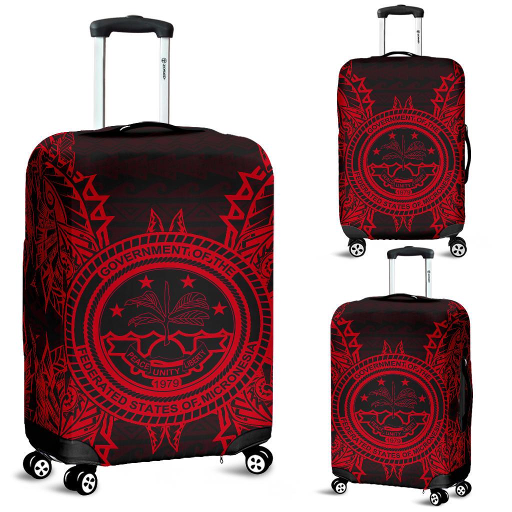 Federated States of Micronesian Luggage Covers Map Red Red - Polynesian Pride