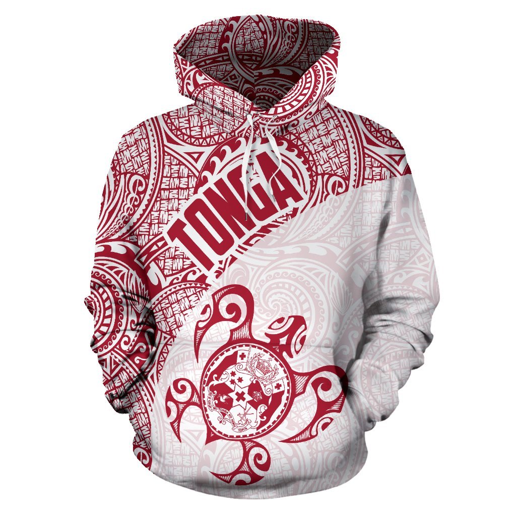 Tonga Hoodie Tonga Coat of Arms In Turtle Polynesian Tattoo 060 - Polynesian Pride