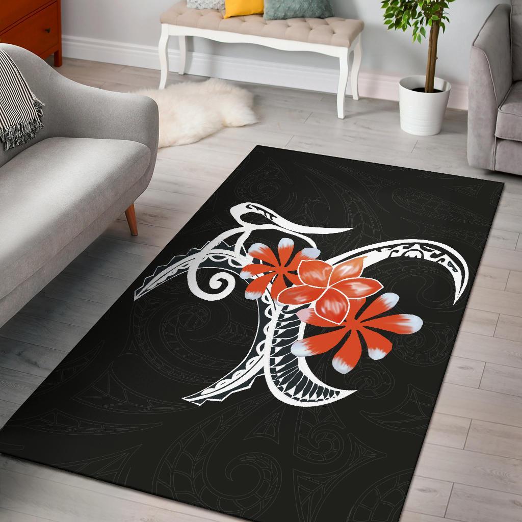 Plumeria Polynesia Orange Area Rug AH Orange - Polynesian Pride