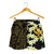 Hawaii Plumeria Kanaka Polynesian Women's Shorts - Curtis Style - Gold - Polynesian Pride