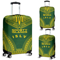 Society Islands Flag Polynesian Chief Luggage Cover Green - Polynesian Pride