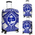 Guam Polynesian Luggage Covers - Guam White Seal with Polynesian Tattoo Ver 02 - Polynesian Pride