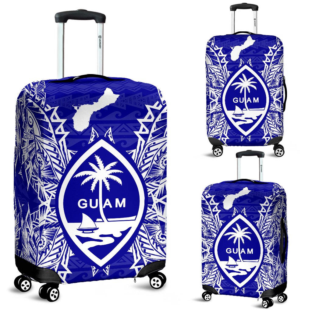 Guam Polynesian Luggage Covers Map Blue Blue - Polynesian Pride