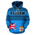 Fijian All Over Hoodie Tapa Pattern Unisex Blue - Polynesian Pride