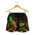 Hawaii Polynesian Women's Shorts - Turtle With Blooming Hibiscus Reggae - Polynesian Pride