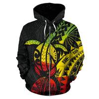 Hawaiian Ohana Reggae Turtle Zip Hoodie - Polynesian Pride