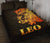 Sun In Leo Zodiac Quilt Bed Set Polynesian Tattoo Simple - Orange Black Orange - Polynesian Pride