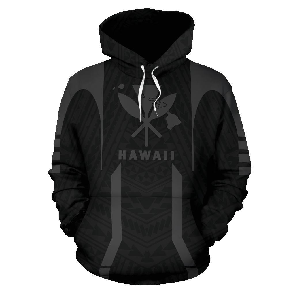 Hawaii Kanaka Polynesian Hoodie Grey - Polynesian Pride