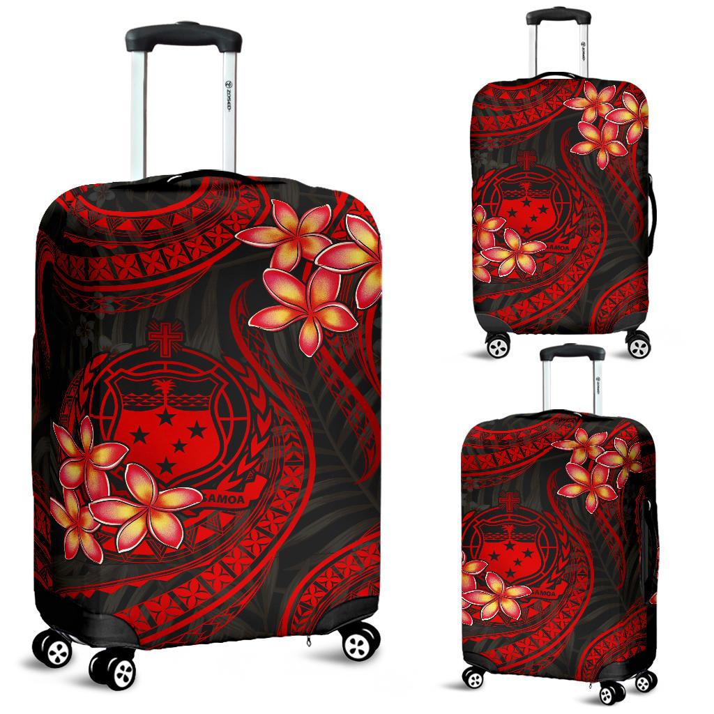 Samoa Polynesian Luggage Covers - Red Plumeria RED - Polynesian Pride