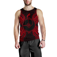Yap Polynesian Men Tank Top Map Red Red - Polynesian Pride
