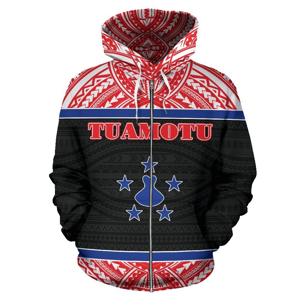 Tuamotu All Over Zip up Hoodie Polynesian Hoodie Style - Polynesian Pride