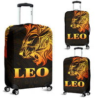 Sun In Leo Zodiac Luggage Covers Polynesian Tattoo Simple - Orange Black Orange - Polynesian Pride