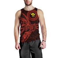 Hawaii Tank Top Polynesian Kanaka Map Hawaiian Men's Tank Top - Orange - TT Style - Polynesian Pride