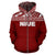 Niue Polynesian Zip up Hoodie Horizontal Red - Polynesian Pride